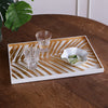 Beatriz Ball Serveware Beatriz Ball INDOCHINE Large  Lacquered Palm Tray White and Gold