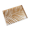 Beatriz Ball Serveware Beatriz Ball INDOCHINE Large  Lacquered Palm Tray White and Gold