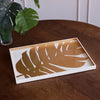 Beatriz Ball Serveware Beatriz Ball INDOCHINE Large Lacquered PhilodendronTray White and Gold