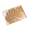 Beatriz Ball Serveware Beatriz Ball INDOCHINE Large Lacquered PhilodendronTray White and Gold