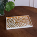 Beatriz Ball Serveware Beatriz Ball INDOCHINE Small Lacquered Palm Tray White and Gold
