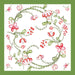 Beatriz Ball Giftware Beatriz Ball LINEN Norelle Napkins 20 x 20 Set of 4 (Green and Red Floral)