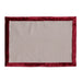 Beatriz Ball Giftware Beatriz Ball LINENS Velluto Placemats with Border Set of 4 Beige and Red