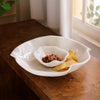 Beatriz Ball Serveware Beatriz Ball RESIN Alabaster Bowl with Dip White Swirl