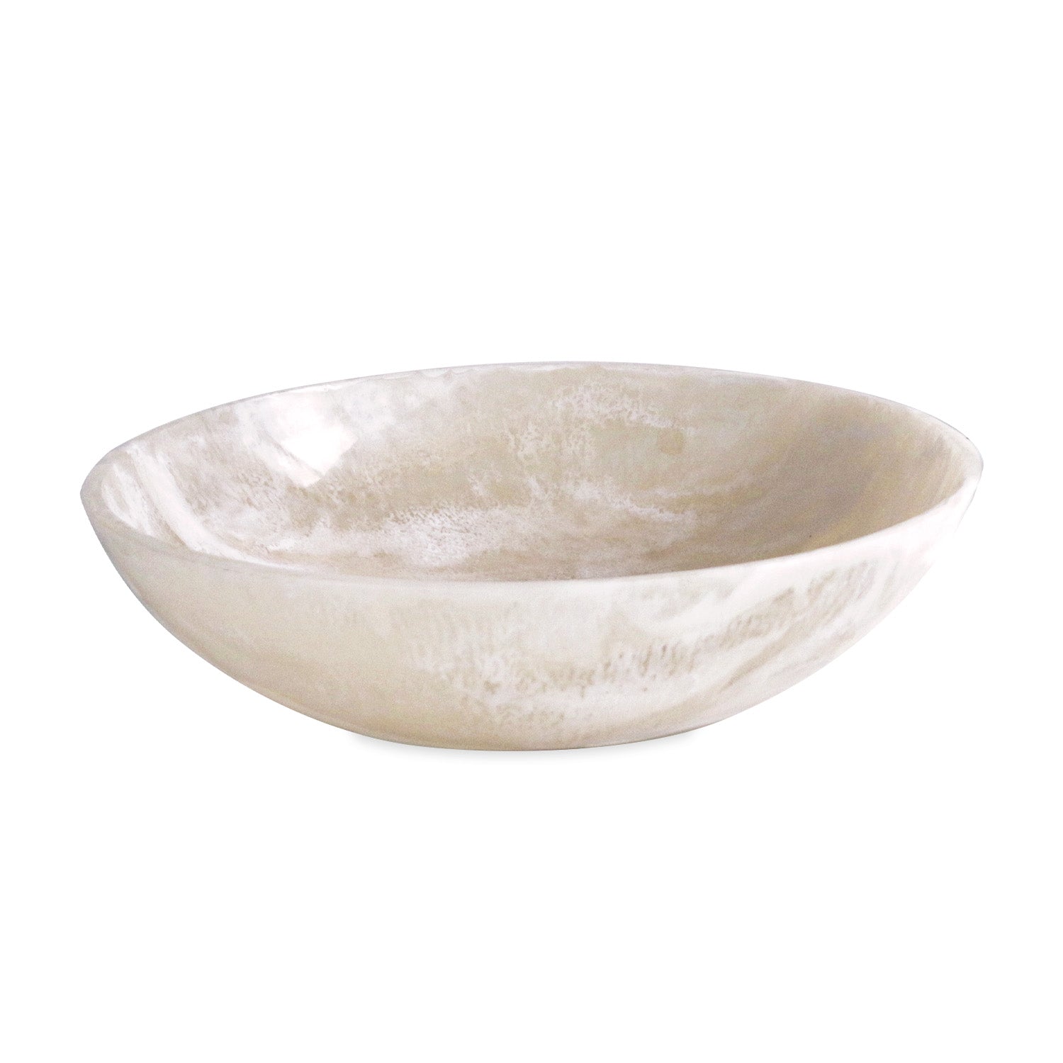 Beatriz Ball Giftware Beatriz Ball RESIN Alabaster Centerpiece (White Swirl)