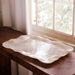 Beatriz Ball Serveware Beatriz Ball RESIN Alabaster Extra Large Rectangular Tray White Swirl
