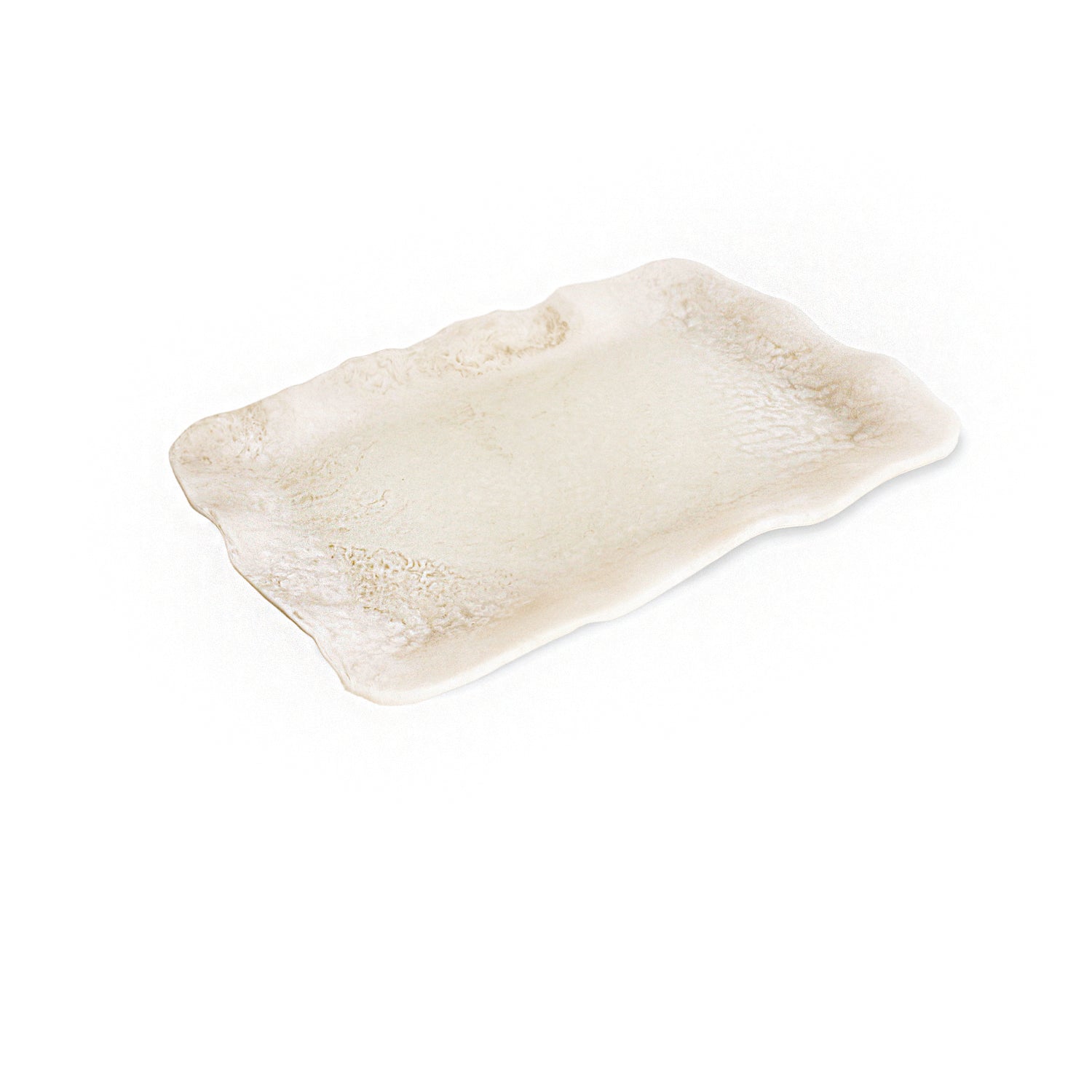 Beatriz Ball Serveware Beatriz Ball RESIN Alabaster Extra Large Rectangular Tray White Swirl
