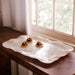 Beatriz Ball Serveware Beatriz Ball RESIN Alabaster Extra Large Rectangular Tray White Swirl
