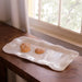 Beatriz Ball Serveware Beatriz Ball RESIN Alabaster Long Rectangle Tray White Swirl