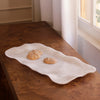 Beatriz Ball Serveware Beatriz Ball RESIN Alabaster Long Rectangle Tray White Swirl