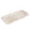 Beatriz Ball Serveware Beatriz Ball RESIN Alabaster Long Rectangle Tray White Swirl
