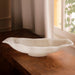 Beatriz Ball Serveware Beatriz Ball RESIN Alabaster Medium Oval Bowl White Swirl