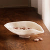 Beatriz Ball Serveware Beatriz Ball RESIN Alabaster Small Oval Bowl White Swirl