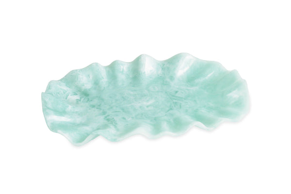 Beatriz Ball Giftware Beatriz Ball RESIN Bloom Large Oval Platter (Aqua)