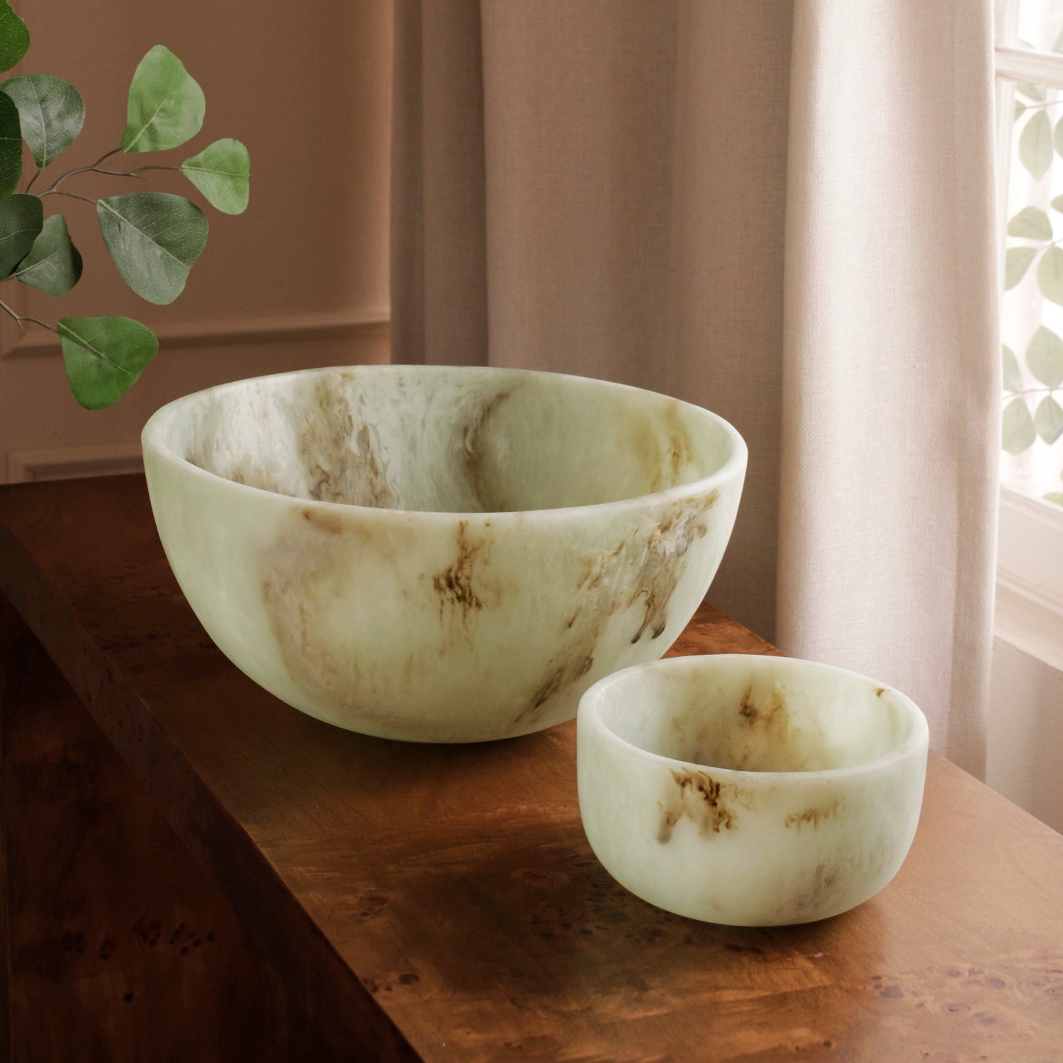 Beatriz Ball Serveware Beatriz Ball RESIN Giada Large Bowl Jade Swirl