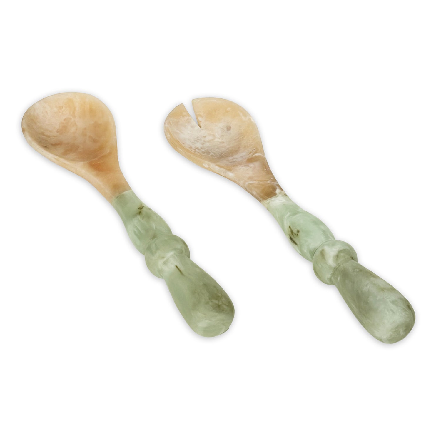 Beatriz Ball Serveware Beatriz Ball RESIN Giada Salad Servers Jade Swirl