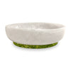 Beatriz Ball Serveware Beatriz Ball RESIN Rio Large Oval Bowl with Base (White and Green) - SHIPPING 4-6 WEEKS