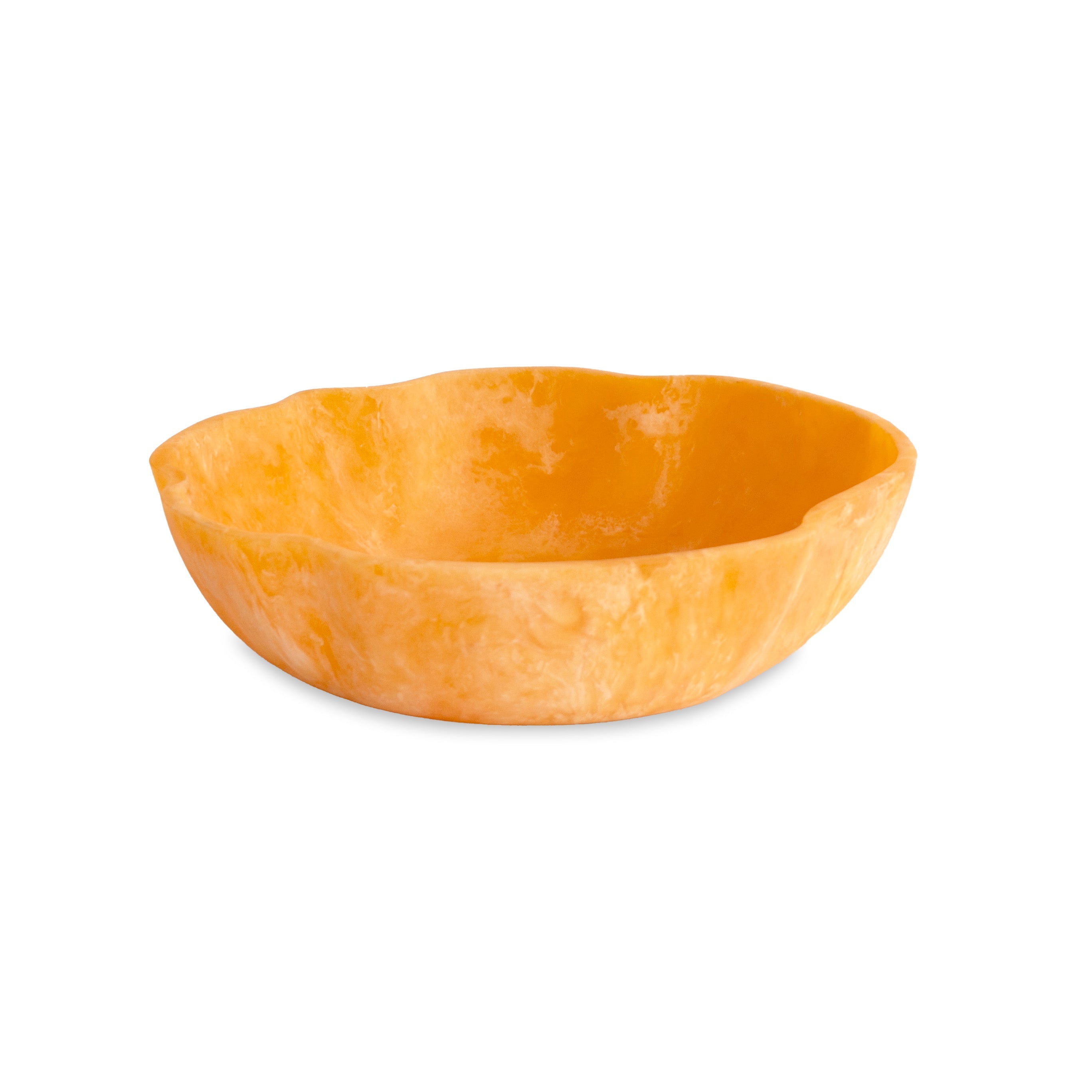 Beatriz Ball Serveware Beatriz Ball RESIN Sorbet Large Wavy Round Bowl  Tangerine