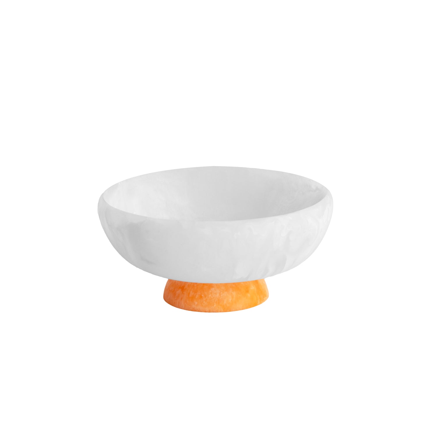 Beatriz Ball Serveware Beatriz Ball RESIN Sorbet Medium Round Bowl with Base Coconut and Tangerine