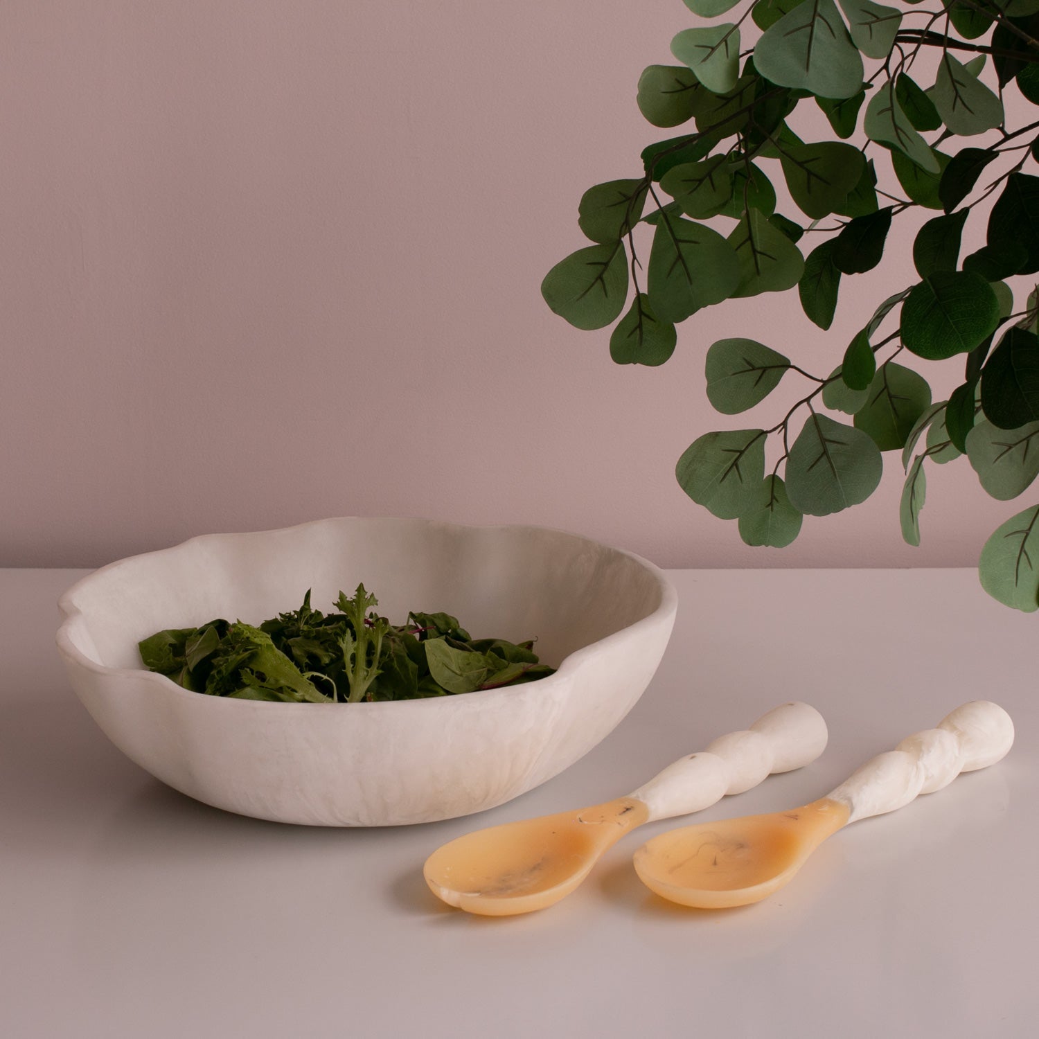 Beatriz Ball Serveware Beatriz Ball RESIN Sorbet Salad Servers  Coconut