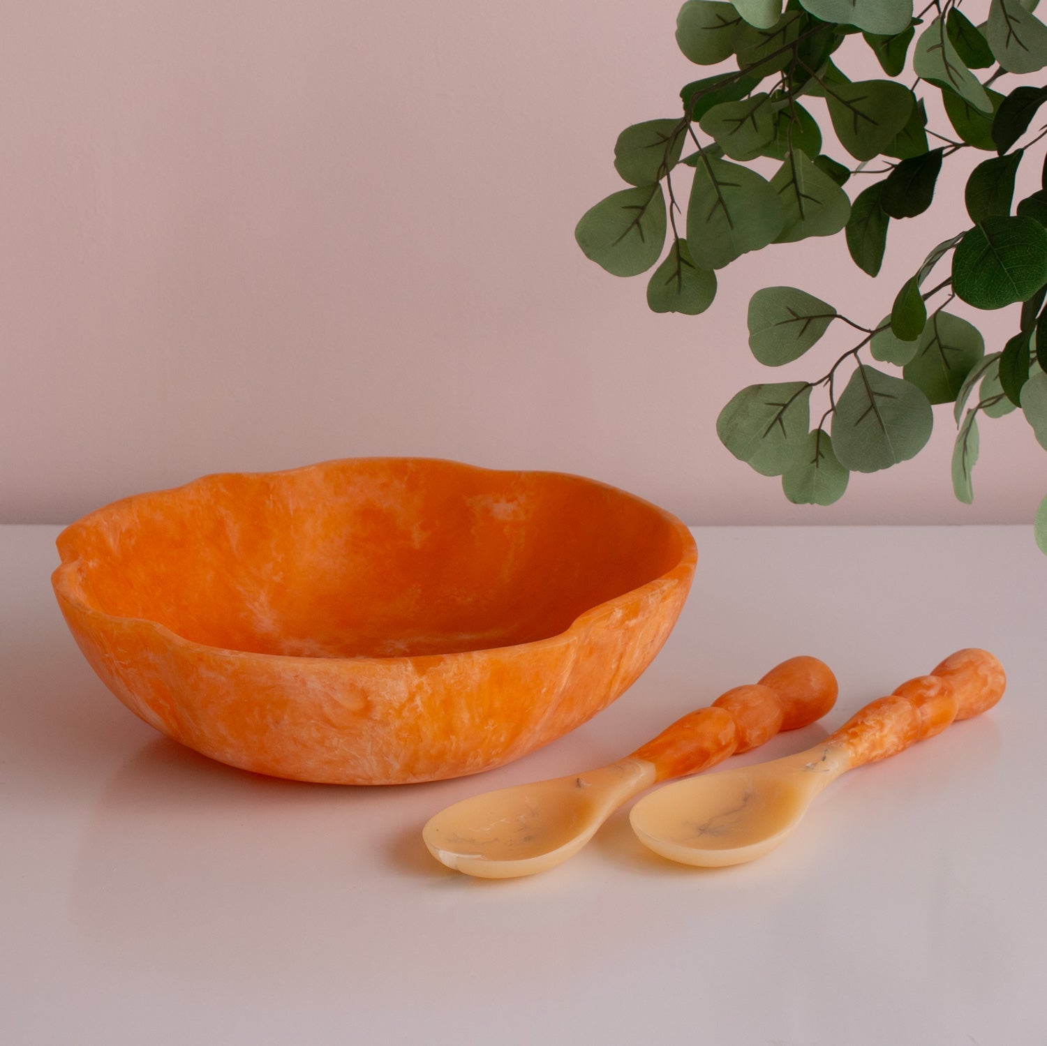 Beatriz Ball Serveware Beatriz Ball RESIN Sorbet Salad Servers Tangerine