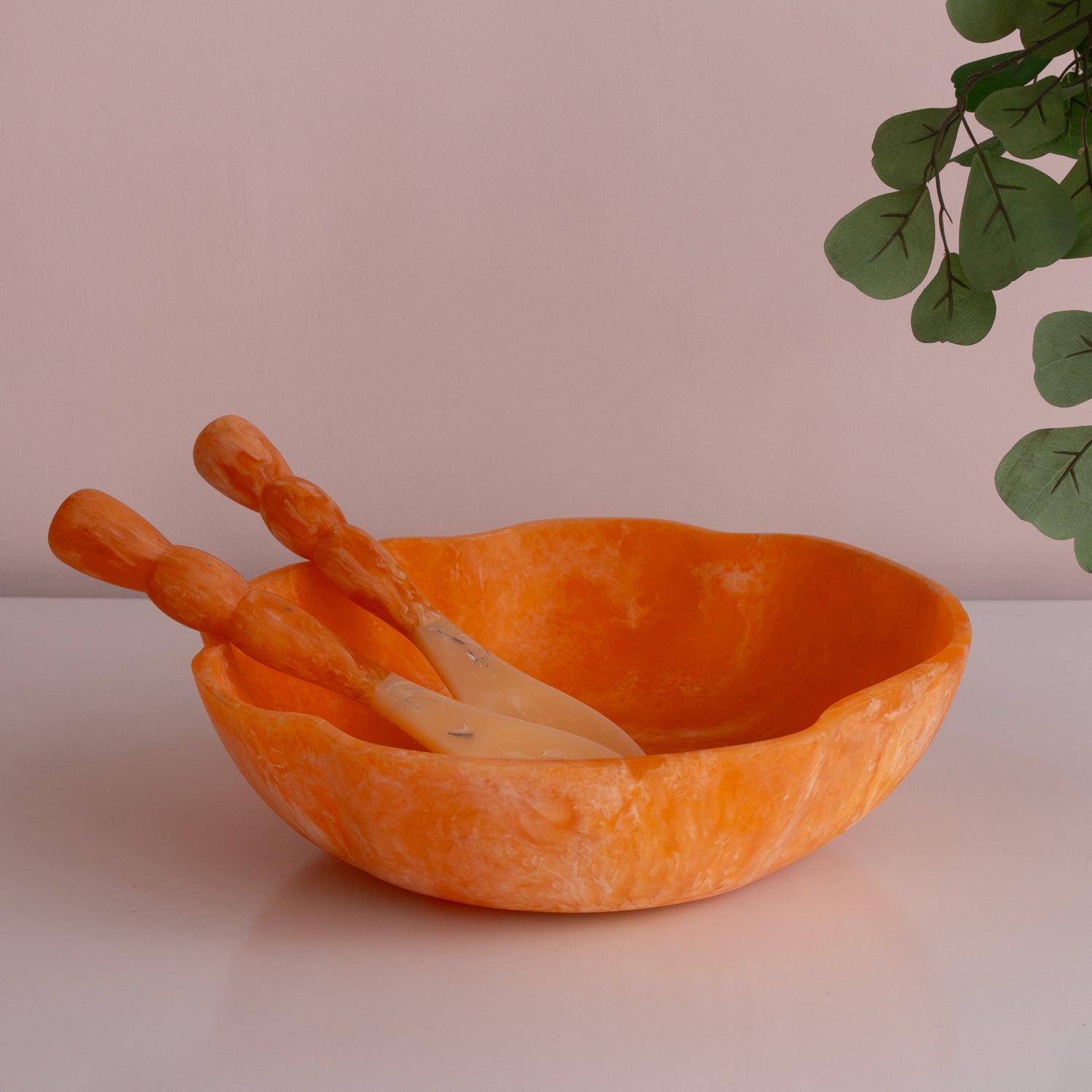 Beatriz Ball Serveware Beatriz Ball RESIN Sorbet Salad Servers Tangerine