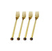Beatriz Ball Giftware Beatriz Ball RESIN Tortoise Shell Appetizer Fork Set of 4 (Gold)