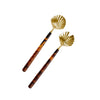 Beatriz Ball Giftware Beatriz Ball RESIN Tortoise Shell Salad Servers (Gold)