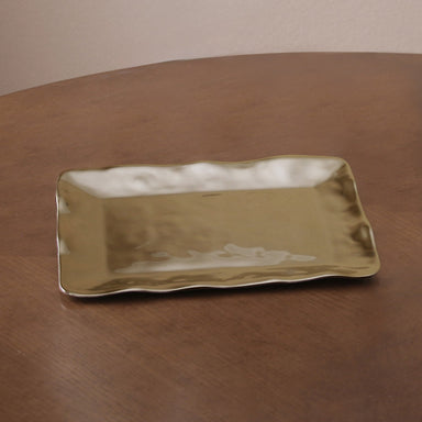 Beatriz Ball Serveware Beatriz Ball SIERRA MODERN Brooklyn Medium Rectangular Tray (Shiny Gold)