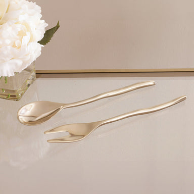 Beatriz Ball Serveware Beatriz Ball SIERRA MODERN Maia Large Salad Servers (Shiny Gold)