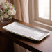Beatriz Ball Serveware Beatriz Ball THANNI Bahamas Long Rectangle Tray (White and Gold)