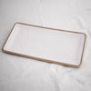 Beatriz Ball Serveware Beatriz Ball THANNI Bahamas Long Rectangle Tray (White and Gold)