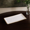Beatriz Ball Serveware Beatriz Ball THANNI Bahamas Long Rectangle Tray (White and Gold)