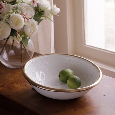 Beatriz Ball Serveware Beatriz Ball THANNI Bahamas Medium Bowl (White and Gold)