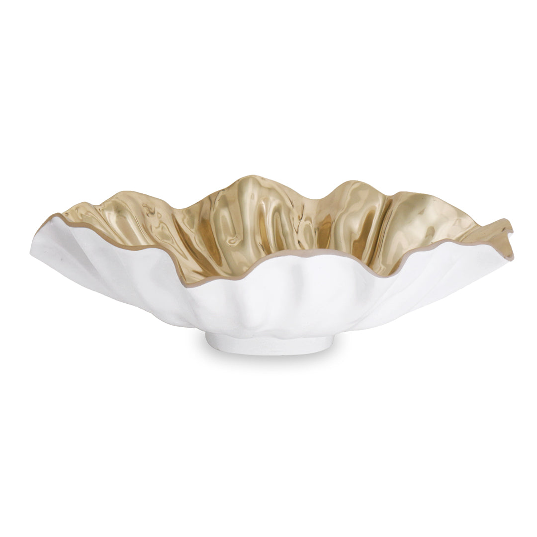 Beatriz Ball THANNI Bloom Large Bowl White and Gold ShopTheAddison