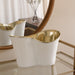 Beatriz Ball Serveware Beatriz Ball THANNI Double Ice Bucket (White and Gold)