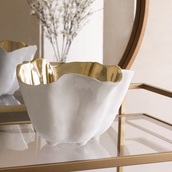 Beatriz Ball Serveware Beatriz Ball THANNI Ice Bucket (White and Gold)