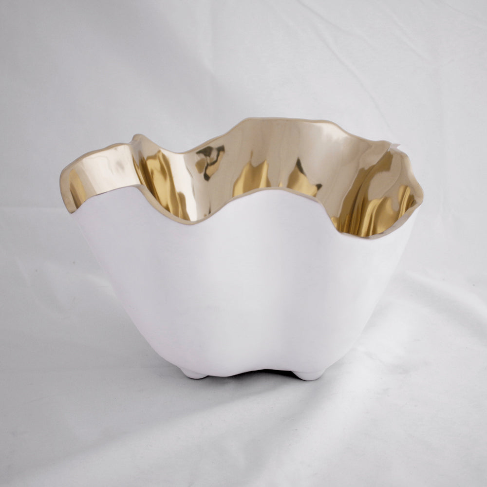 Beatriz Ball Serveware Beatriz Ball THANNI Ice Bucket (White and Gold)