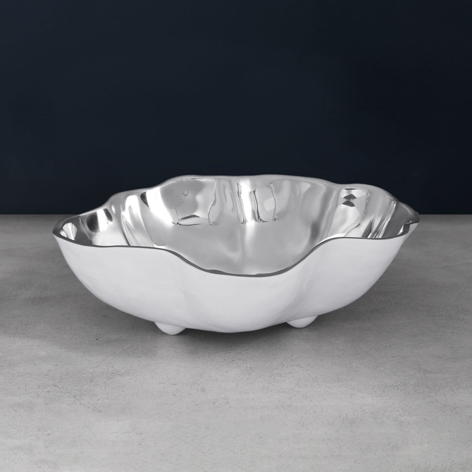 Beatriz Ball THANNI Onyx Medium Bowl White and Silver