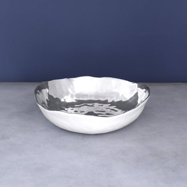 Beatriz Ball Serveware Beatriz Ball THANNI Osaka Large Bowl (White and Silver)