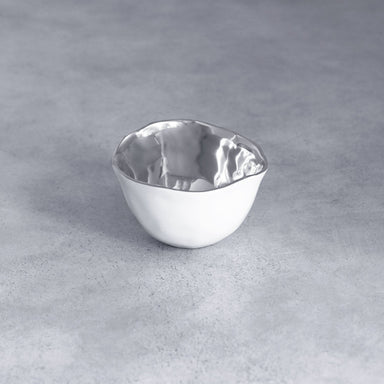 Beatriz Ball Serveware Beatriz Ball THANNI Osaka Small Bowl (White and Silver)