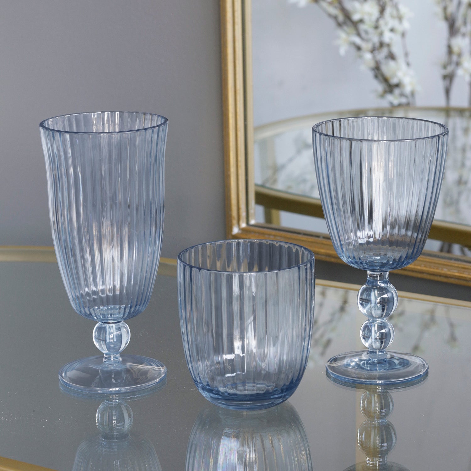 Beatriz Ball Giftware Beatriz Ball VIDA Acrylic Tumbler Set of 4 (Blue)