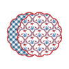 Beatriz Ball Giftware Beatriz Ball VIDA Americana Floral and Gingham Reversible Placemats Set of 4 (Red and Blue) - PRE-ORDER