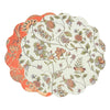 Beatriz Ball Giftware Beatriz Ball VIDA Autumn and Branches Reversible Round Placemats Set of 4 Persimmon & Green
