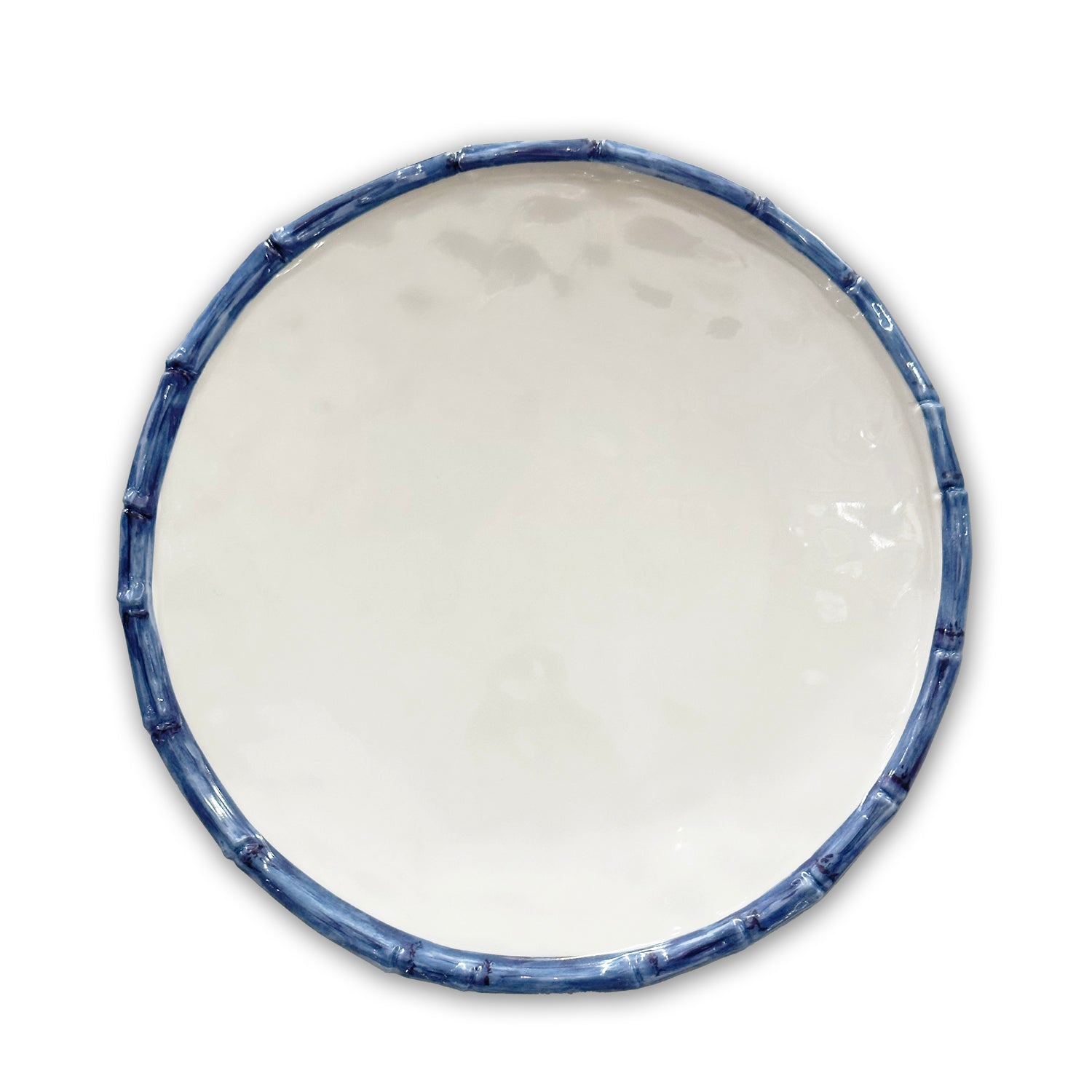 Beatriz Ball Serveware Beatriz Ball VIDA Bamboo 11" Dinner Plate Set of 4 (White and Blue)