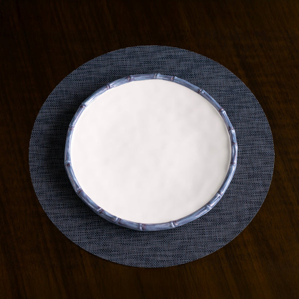 Beatriz Ball Serveware Beatriz Ball VIDA Bamboo 11" Dinner Plate Set of 4 (White and Blue)