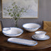 Beatriz Ball Serveware Beatriz Ball VIDA Bamboo 9" Salad Plate Set of 4 (White and Blue)