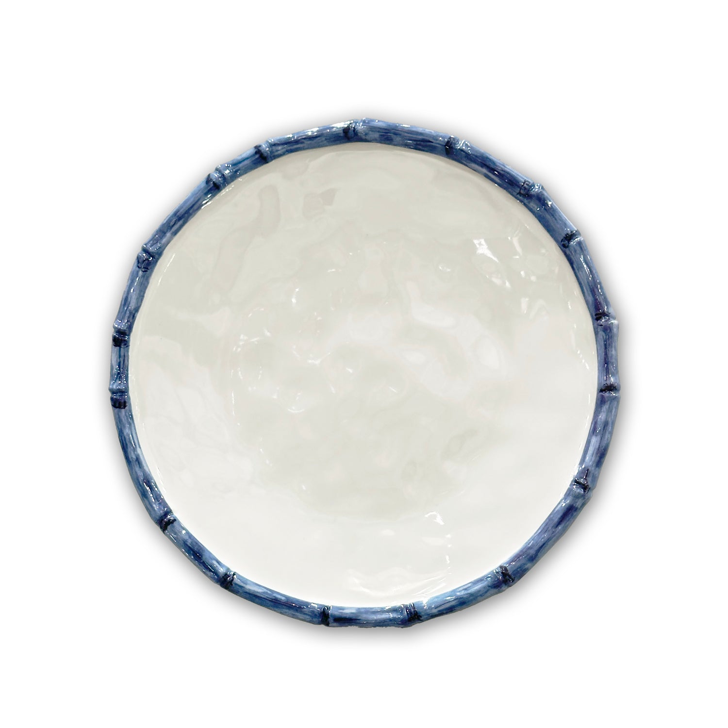 Beatriz Ball Serveware Beatriz Ball VIDA Bamboo 9" Salad Plate Set of 4 (White and Blue)