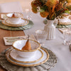 Beatriz Ball Serveware Beatriz Ball Vida Bamboo 9" Salad Plate Set of 4 (White and Natural)