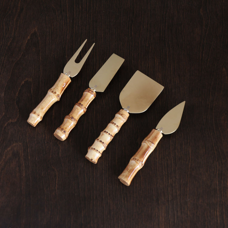 Beatriz Ball Serveware Beatriz Ball VIDA Bamboo Cheese Set of 4 (Gold and Natural)